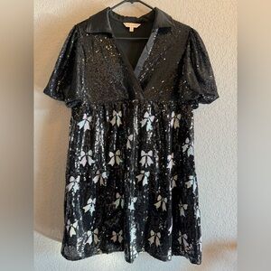 Simply Southern Black Sequin Top